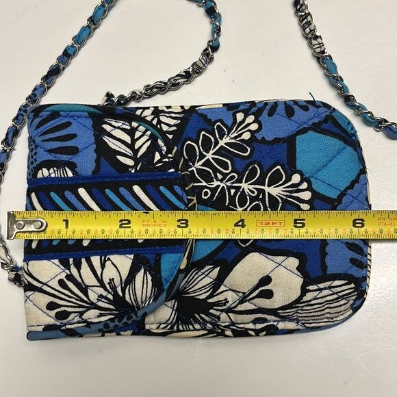 Vera Bradley Blue Bayou Cellphone Crossbody with Metal Braided Crossbody Strap - Picture 11 of 11